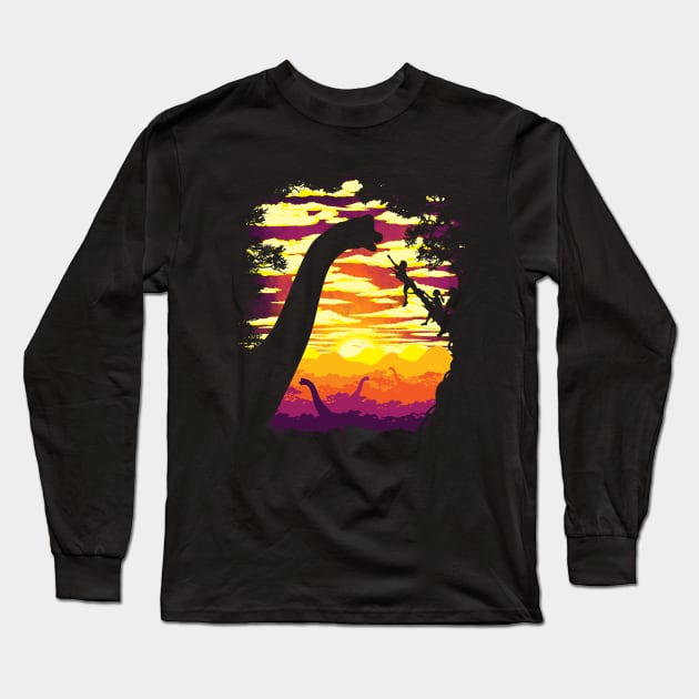 Night Tree Long Sleeve T-Shirt by Daletheskater